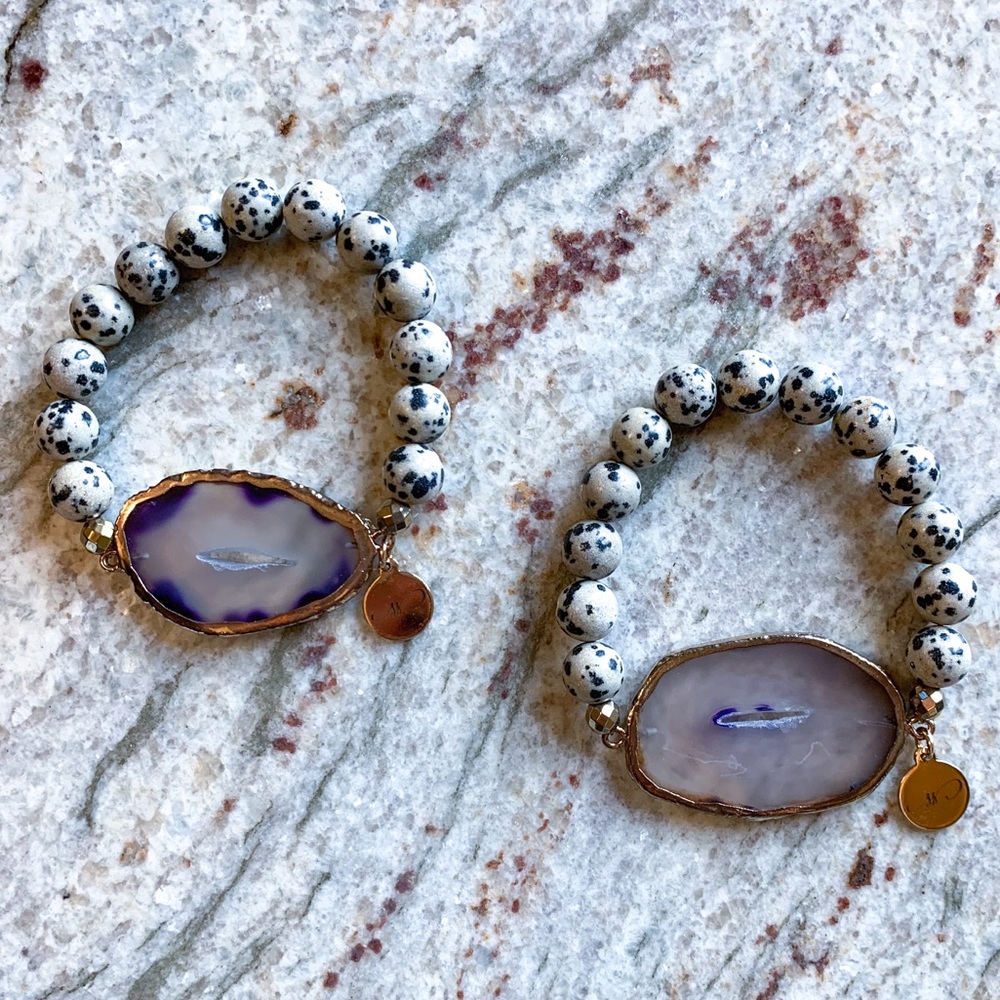 🦄HP🦄Purple Agate Jasper Bracelet - Picture 2 of 16